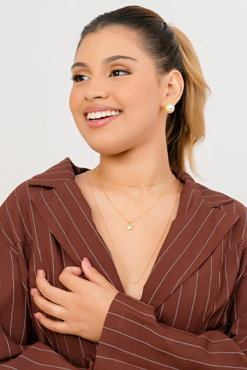 Colar Coração Cristal Celeste