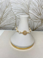 Pulseira Pérolas Floral Charm